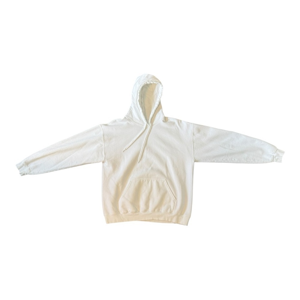Hoodie Unisex-Adult White Sweatshirt - Size Large